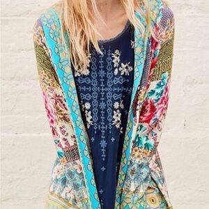 Johnny Was Biza Hooded Duster Cashmere Sweater